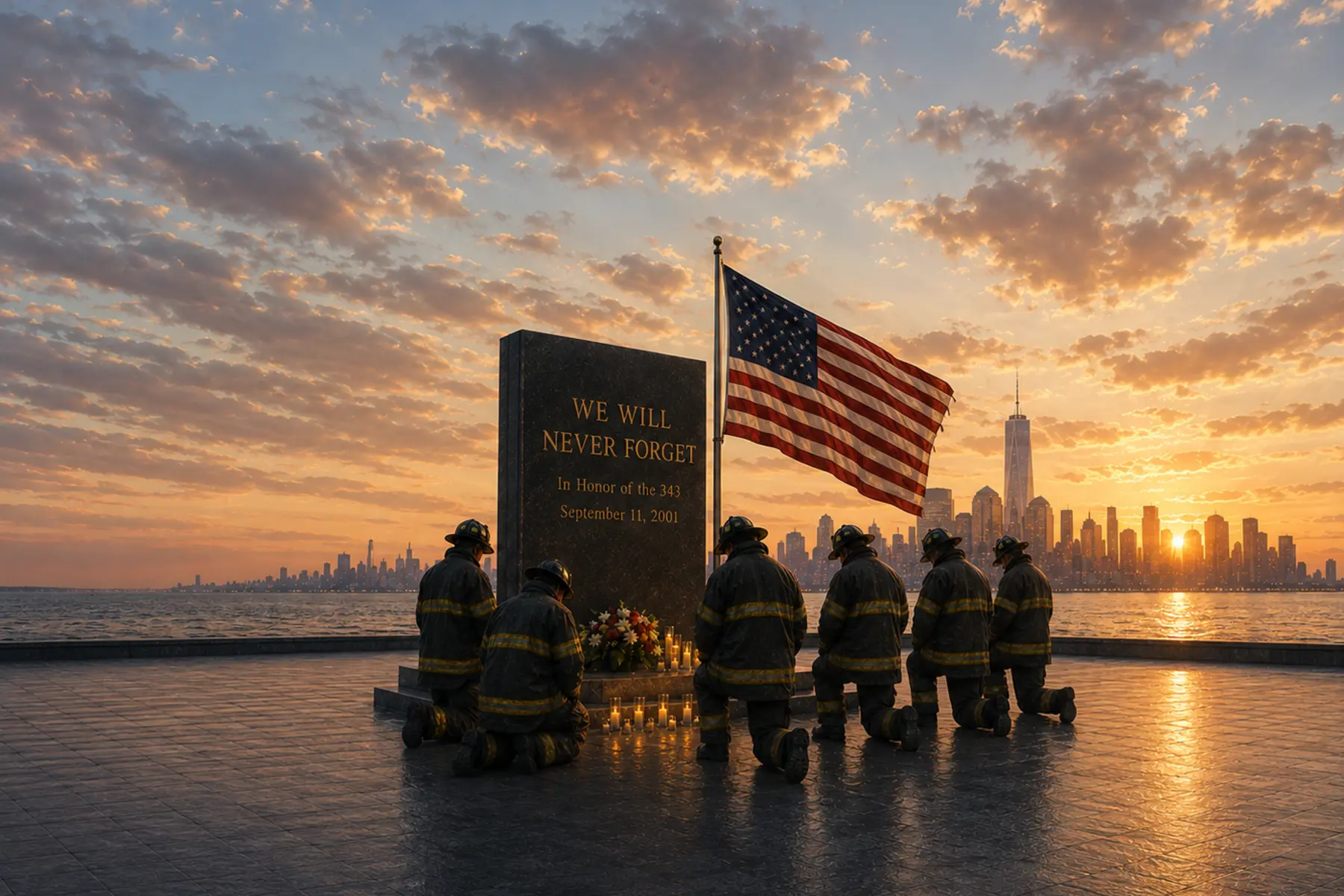 September 11 firefighter memorial canvas wall art